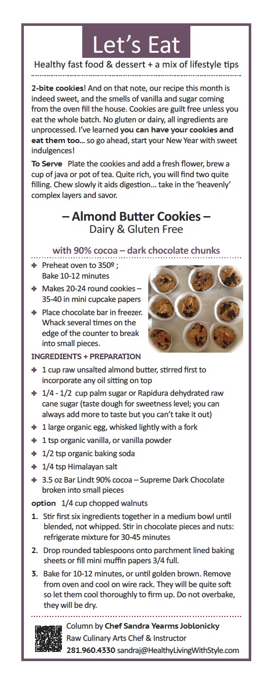 Jan 2016 Almond Butter Cookies